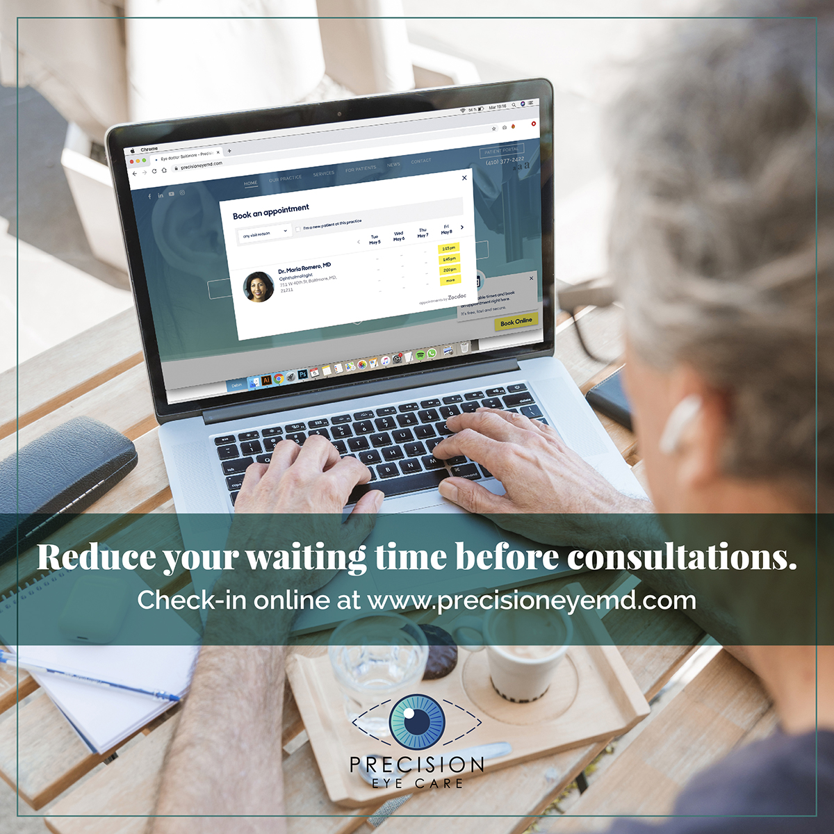 Reduce your waiting time before consultations.