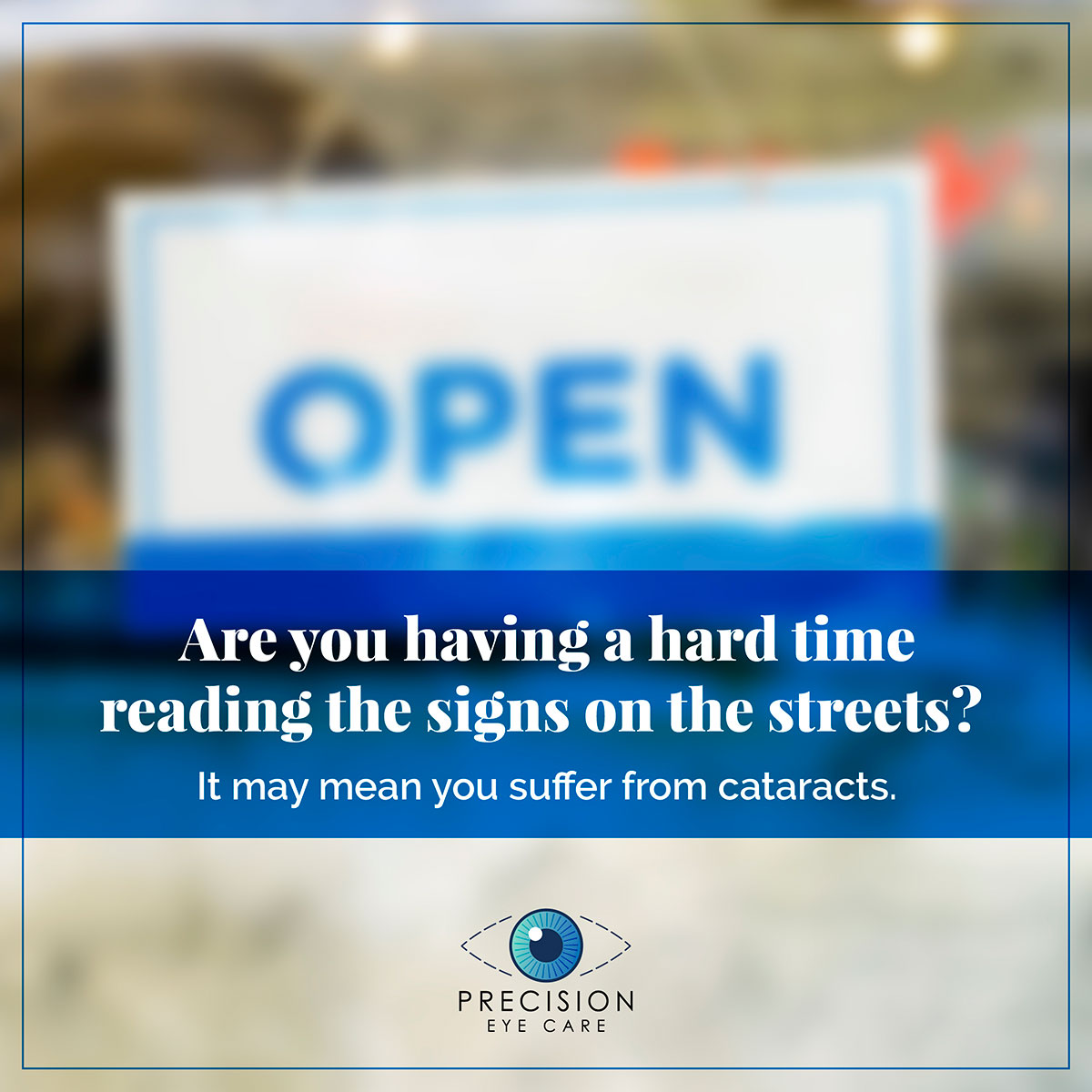 Are you having a hard time reading the signs on the streets?
